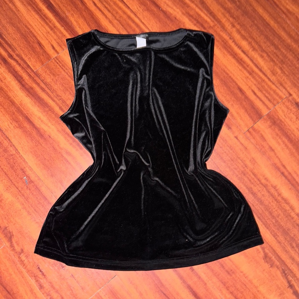 MSK Black Velvet Tank Top